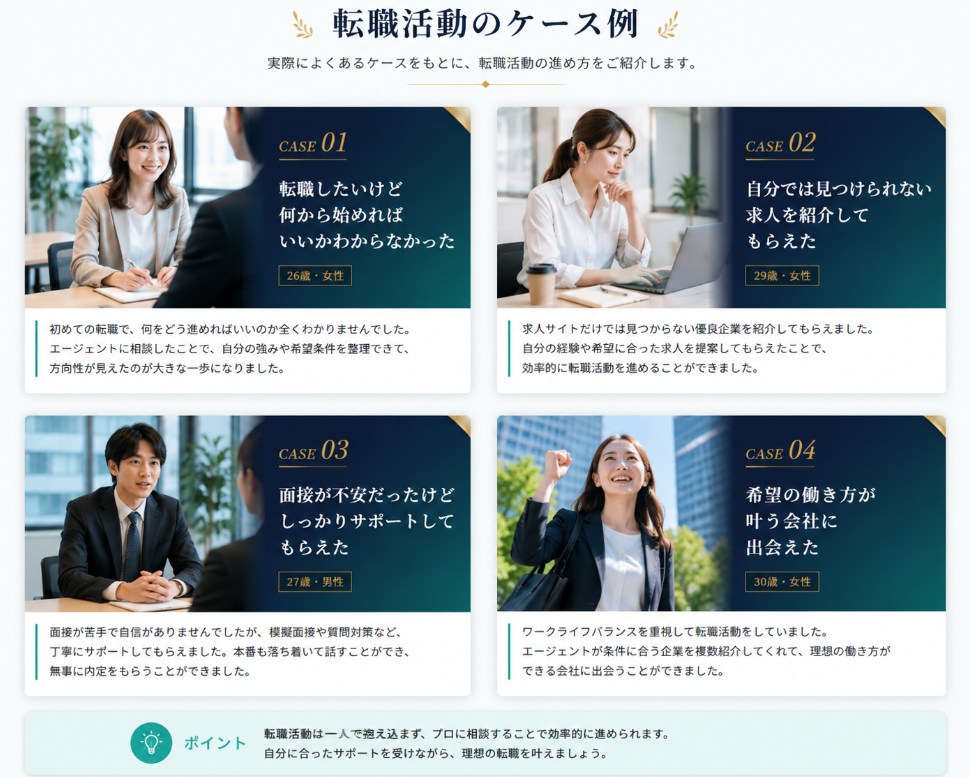 20代の転職活動のケース例